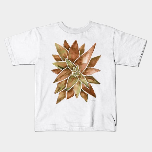 Sepia Aloe Vera Kids T-Shirt by CatCoq